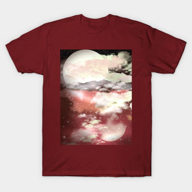 big moon fantasy world T-Shirt by cuisinecat